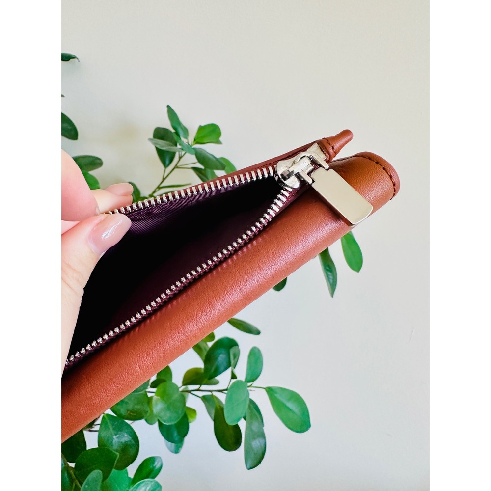 NIB Shinola Detroit Cognac Brown American Leather Wallet Monogram SMG - Picture 5 of 7
